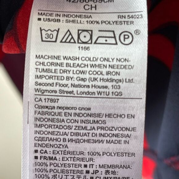 BANANA Republic boat neck bell sleeve floral navy and red blouse small - Picture 5 of 8